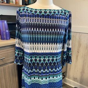 Donna Morgan Multicolor Long Sleeve Dress